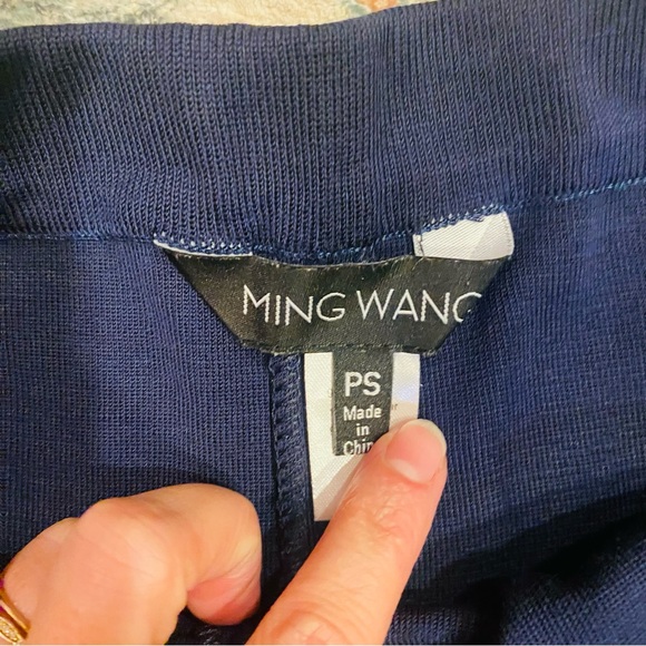 Ming Wang Womens Navy Blue Acrylic Blend Pants Size Petite Small - Picture 5 of 7